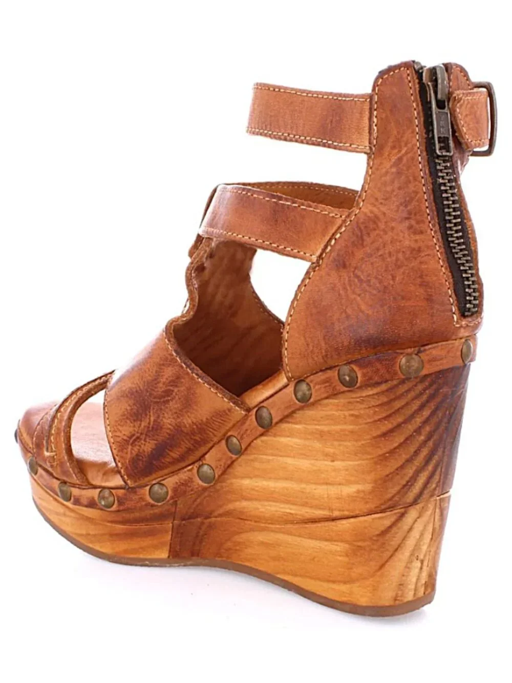 BED/STU Princess Wedge Sandals (For Women) Pecan